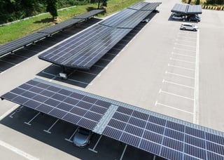 Solar parking canopies